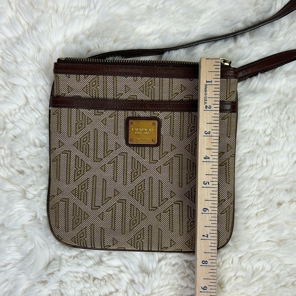 Lauren Ralph Lauren Signature Logo Canvas Crossbody Bag Authentic - Picture 12 of 13
